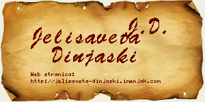 Jelisaveta Dinjaški vizit kartica